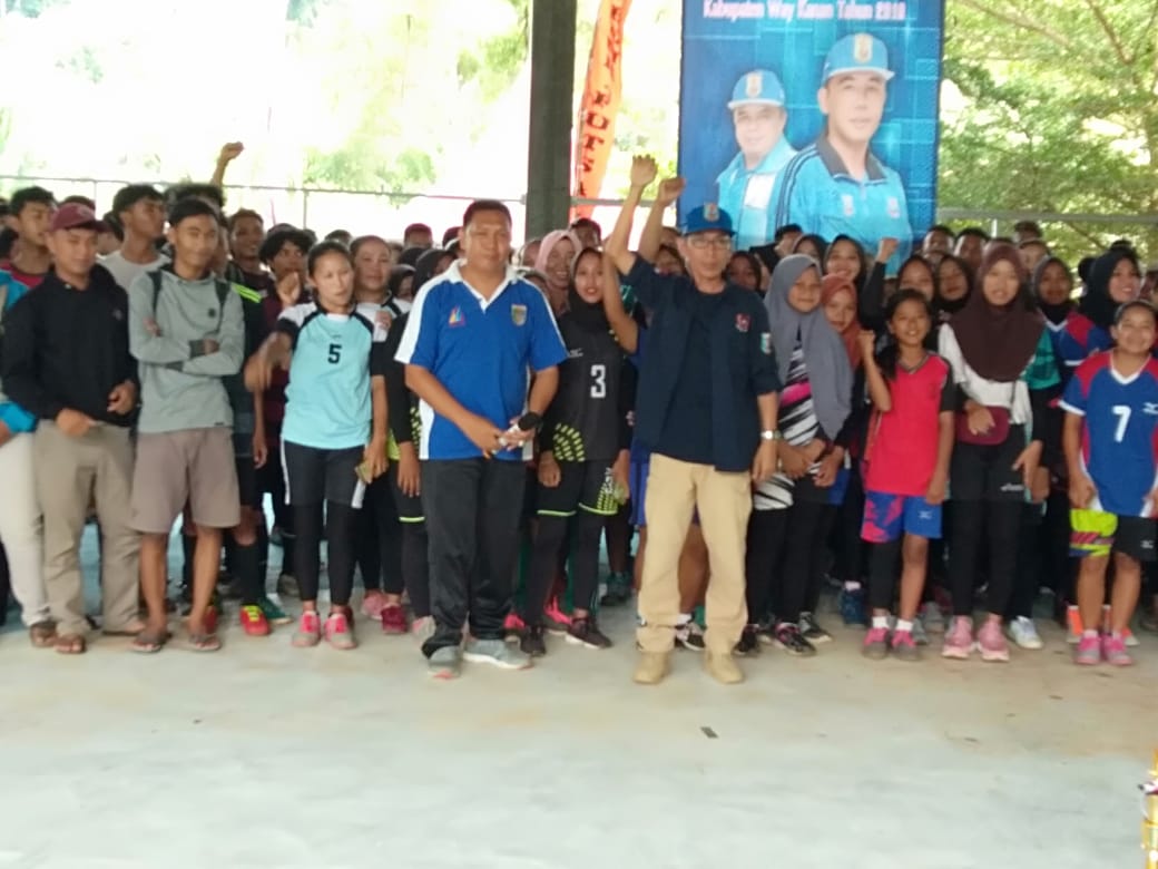 HUT Kabupaten Way Kanan ke-20, Dispora Mengadakan Perlombaan Turnamen Bola Volly dan Futsal