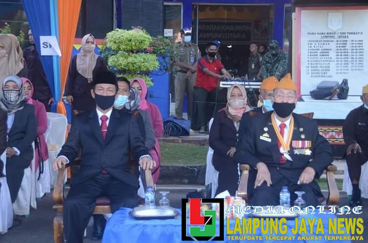 Sambut Hut Kemerdekaan RI Ke-75, Pemkab Lampung Utara Adakan Upacara dalam Rangka Hari Veteran Nasional