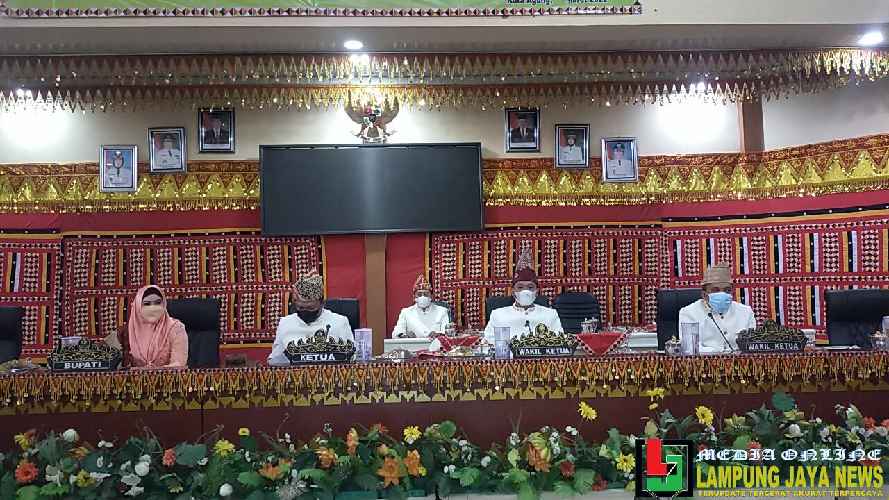 HUT Propinsi Lampung Ke-58 Serta HUT Kabupaten Ke-25 Bersama Forkopimda, DPRD Tanggamus Gelar Rapat Paripurna Istimewa
