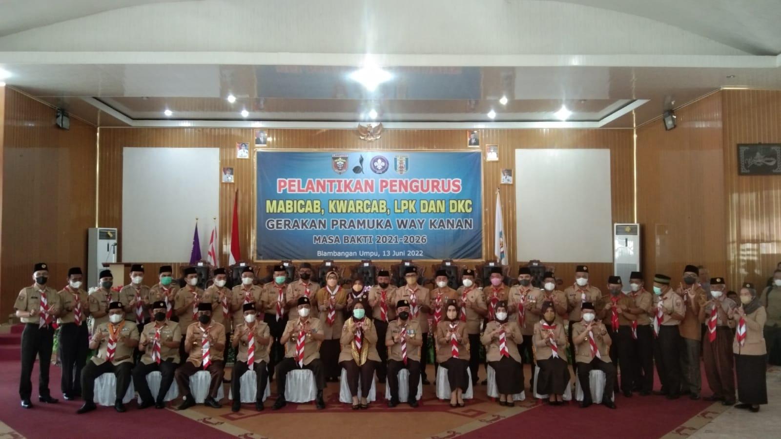 Hadir Di Way Kanan, Ketua Kwartir Daerah Lampung Hj. Chusnunia Chalim Lantik Pengurus Mabicab, Kwarcab, LPK dan DKC Gerakan Pramuka Masa Bhakti 2021-2026