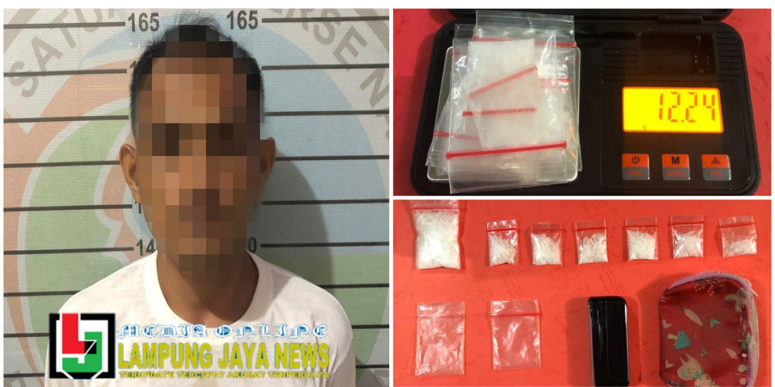 Diduga Pelaku Narkoba Siap Edar, Sabu seberat 12,24 Gram Berhasil Diamankan Polisi