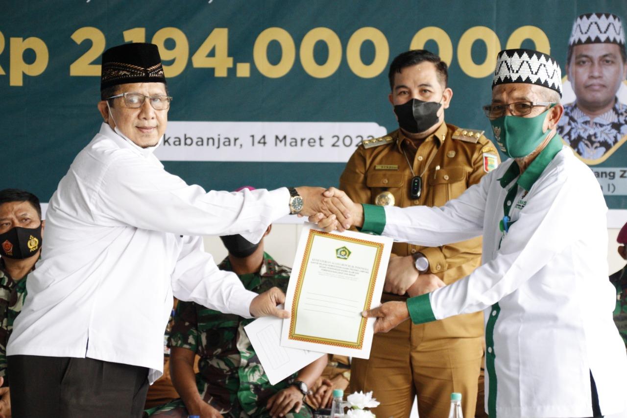 Mendapatkan Nilai Tertinggi Se-Provinsi Lampung, BAZNAS Kabupaten Pesawaran Terima Akreditasi A Dari Kementrian Agama