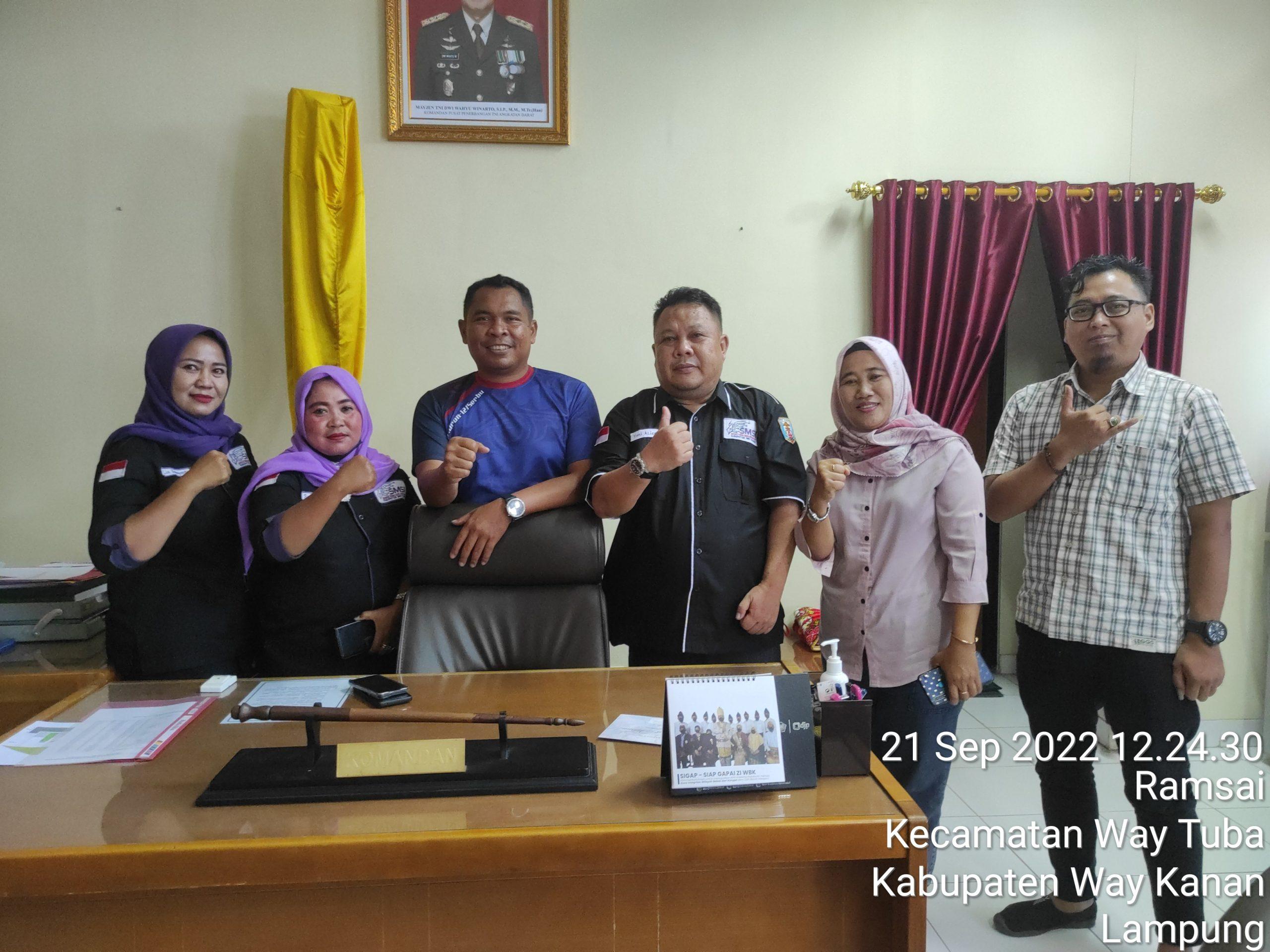 Sinergitas Bersama, Pengurus SMSI Way Kanan Gelar Silaturahmi Ke Markas Skadron 12/Serbu