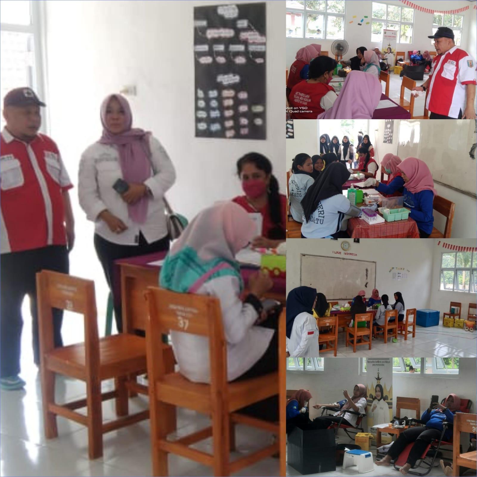 Sambut Kunjungan Ketua PMI Provinsi Lampung, Ratusan Siswa SMA Dan SMK Antusias Ikuti Program SIGER Donor Darah
