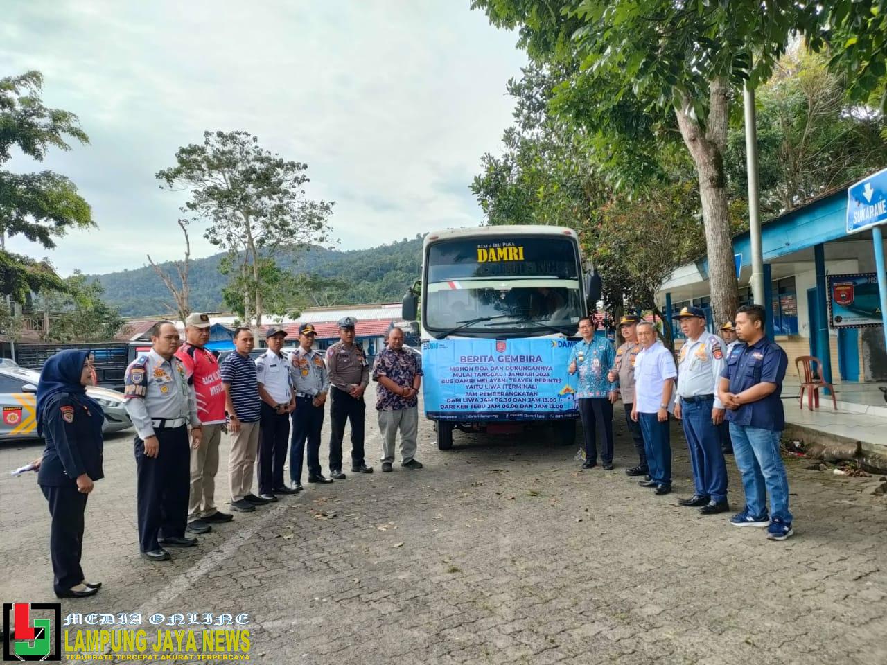Dua Bus Damri Jurusan Liwa - Kecamatan Tebu Mulai Beroperasi Tahun 2023