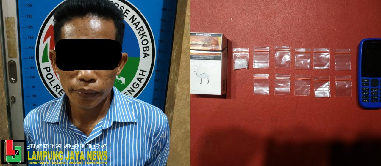 Tertangkap Diduga Edarkan Narkoba, Seorang Pria Warga Lampung Tengah Digelandang Polisi