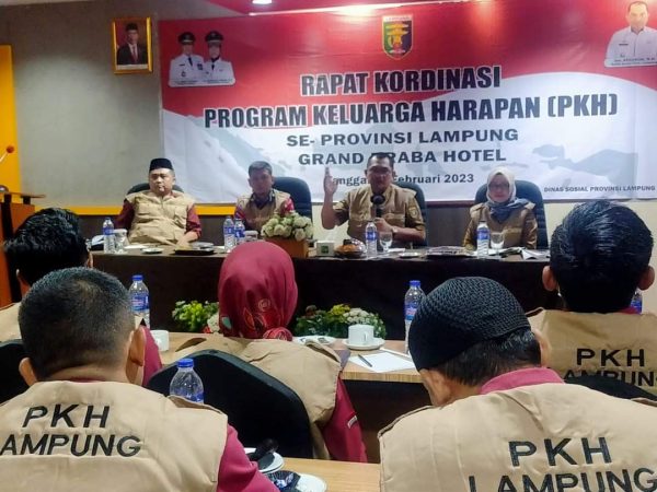 Tingkatkan Sinergitas, Dinas Sosial Lampung Gelar Rapat Koordinasi Bersama Korwil dan Korkap PKH se-Lampung