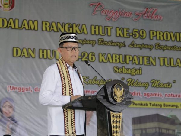 Sambut HUT Provinsi Lampung Dan Kabupaten, Pemerintah Daerah Tulang Bawang Gelar Pengajian Akbar Bersama Ustadz Wijayanto