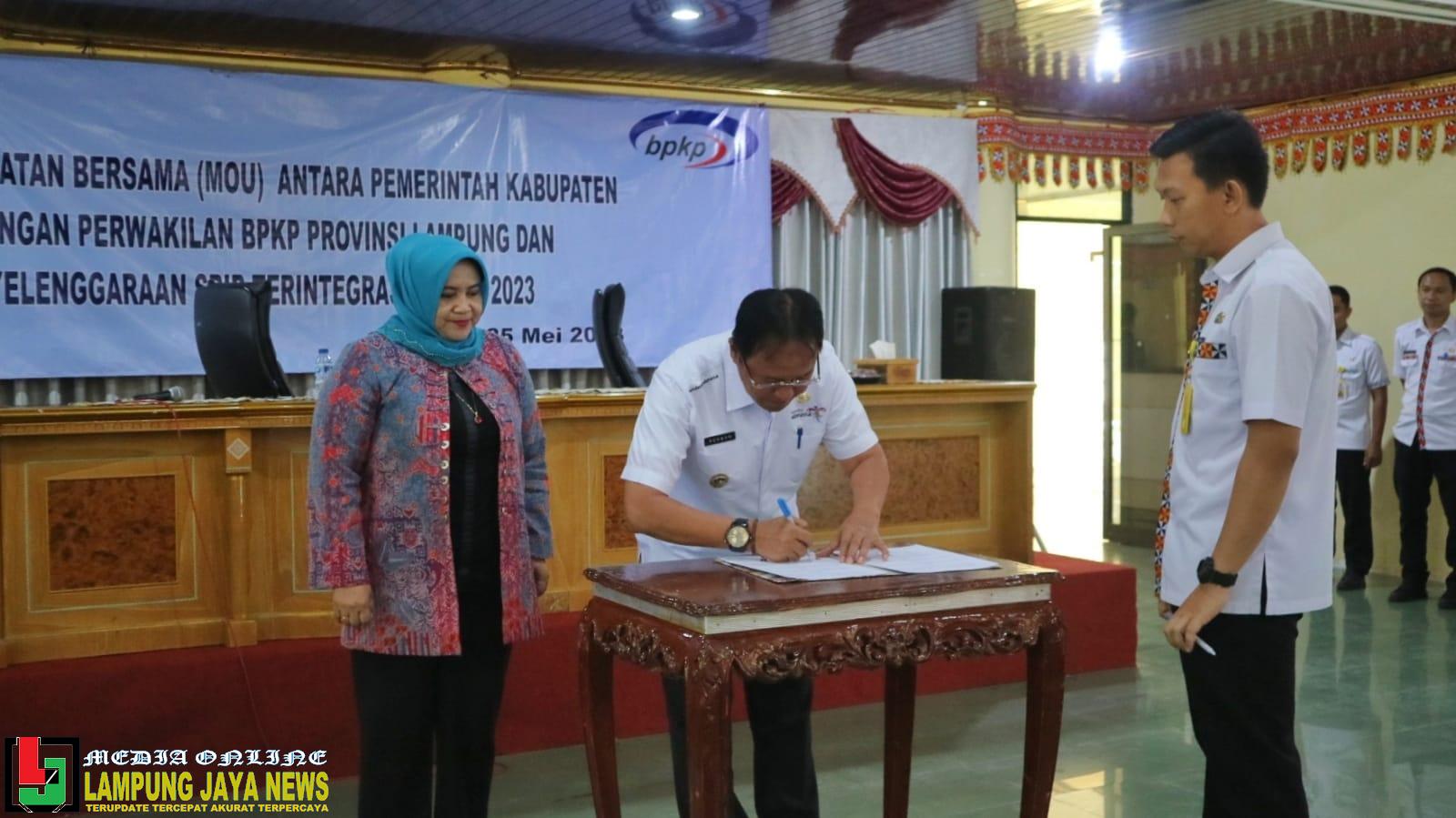 Pemerintah Kabupaten Lampung MoU Bersama BPKP Provinsi Lampung Terkait Pengembangan Manajemen Pemerintah Daerah