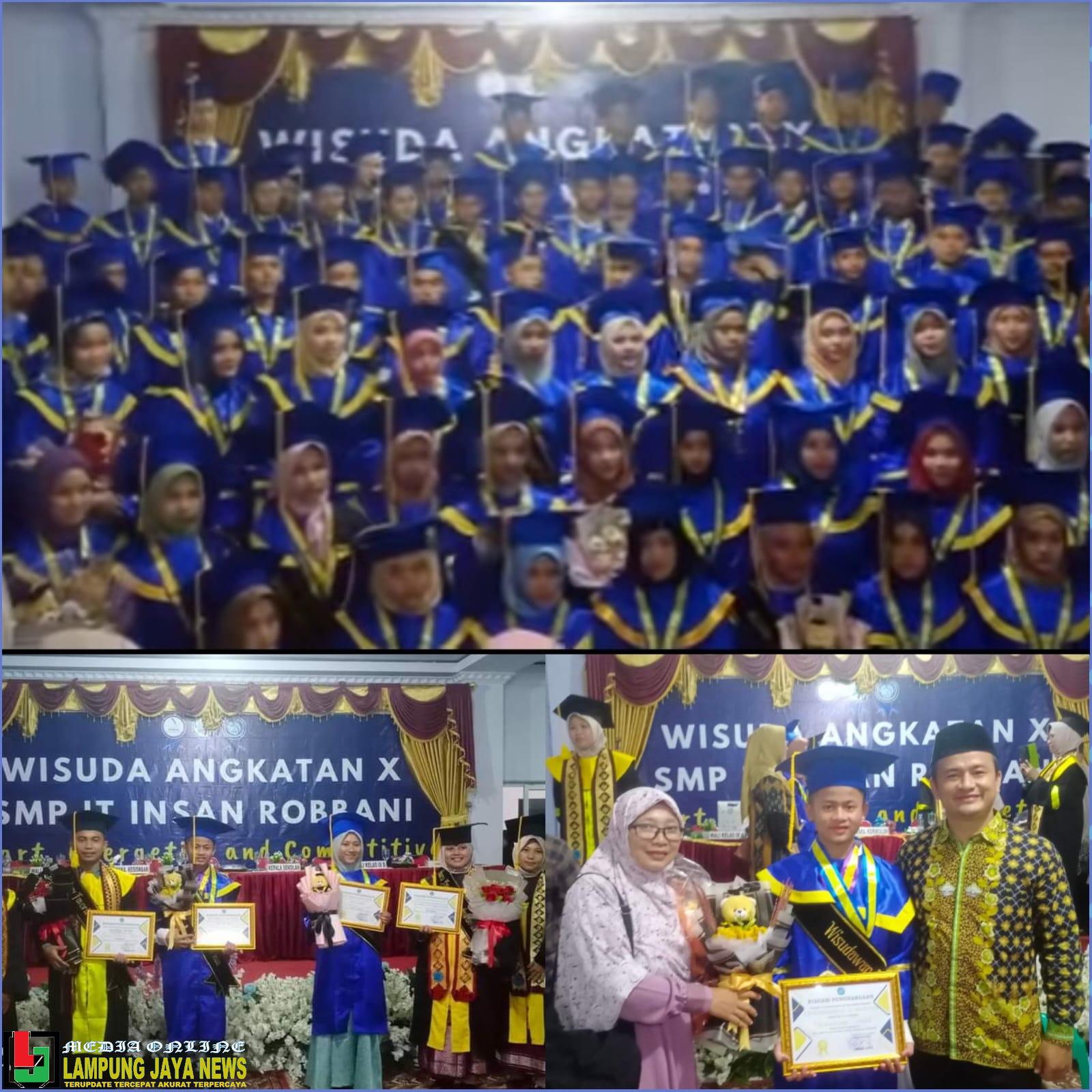 Faizurrahman Al Mursyid Putra ketua PKS Way Kanan Azis Muslim, Jadi Lulusan Terbaik Pada Wisuda SMP IT Insan Robani Kotabumi Tahun 2023