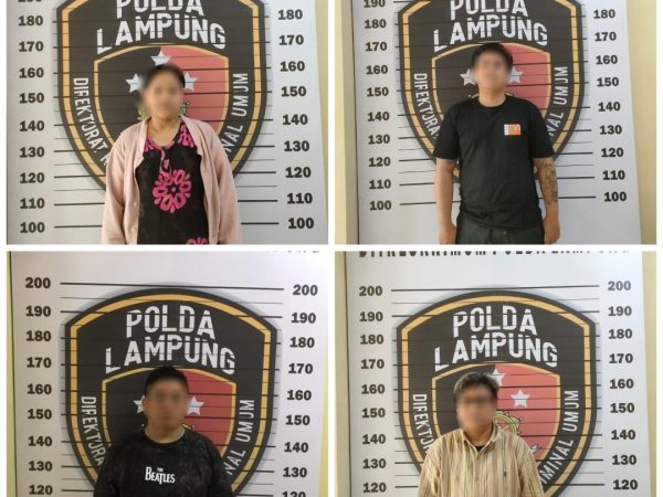 Polda Lampung Berhasil Amankan 4 (Empat) Orang Terduga Pelaku TPPO di Provinsi Lampung