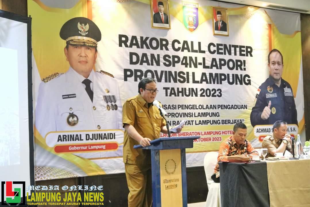 Pemprov Lampung Gelar Rakor Bersama Pengelola Pengaduan Layanan Publik Pemerintah Kabupaten dan Kota se Provinsi Lampung