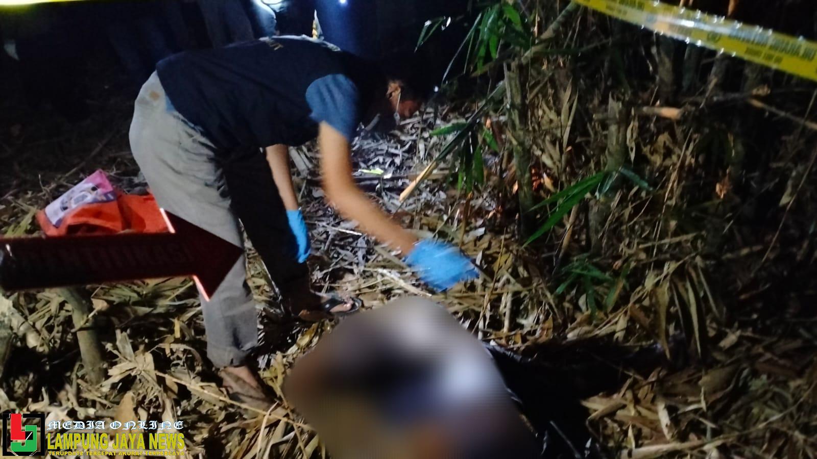 Polres Lampung Utara Evakuasi Penemuan Mayat di Rumpun Bambu Dusun 6 Cahaya Mas