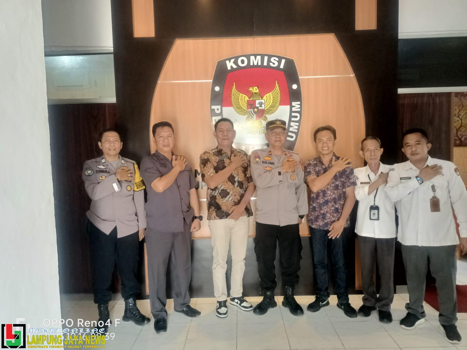 Colling System Jelang Pemilu 2024, Jajaran Polres Lampung Utara Kunjungi KPU