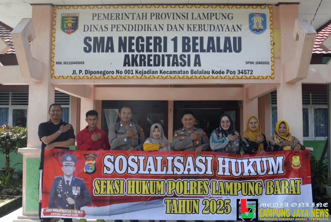 Polres Lampung Barat Gelar Sosialisasi Hukum di SMA Negeri 1 Belalau Polres Lampung Barat Gelar Sosialisasi Hukum di SMA Negeri 1 Belalau