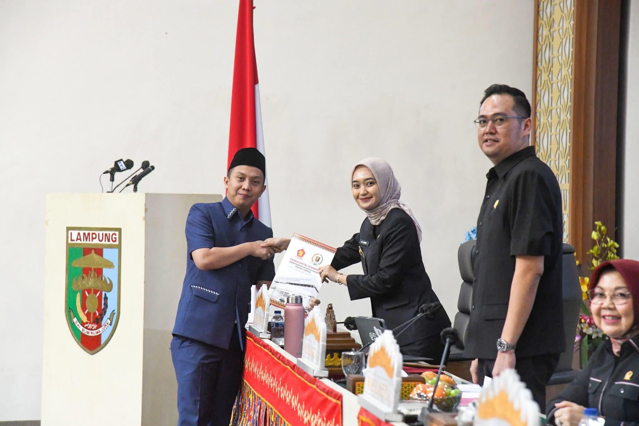 Gelar Rapat Paripurna, DPRD Lampung Bahas Raperda Prakarsa Dorong Investasi di Provinsi Lampung