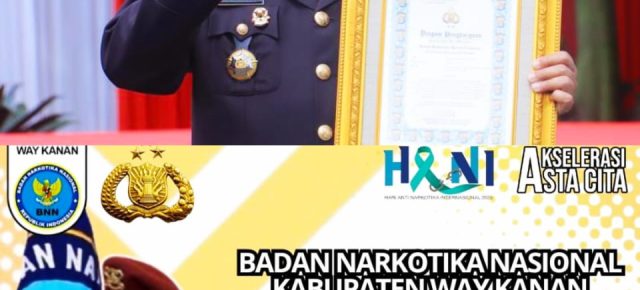 Berhasil Gagalkan Penyelundupan Ganja Seberat 53 Kg, Kepala BNNK Way Kanan Terima Penghargaan Dari Kapolda Lampung