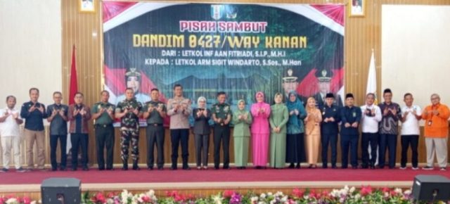 Pemkab Way Kanan Gelar Pisah Sambut Komandan Kodim 0427/WK