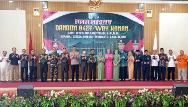 Pemkab Way Kanan Gelar Pisah Sambut Komandan Kodim 0427/WK Pemkab Way Kanan Gelar Pisah Sambut Komandan Kodim 0427/WK