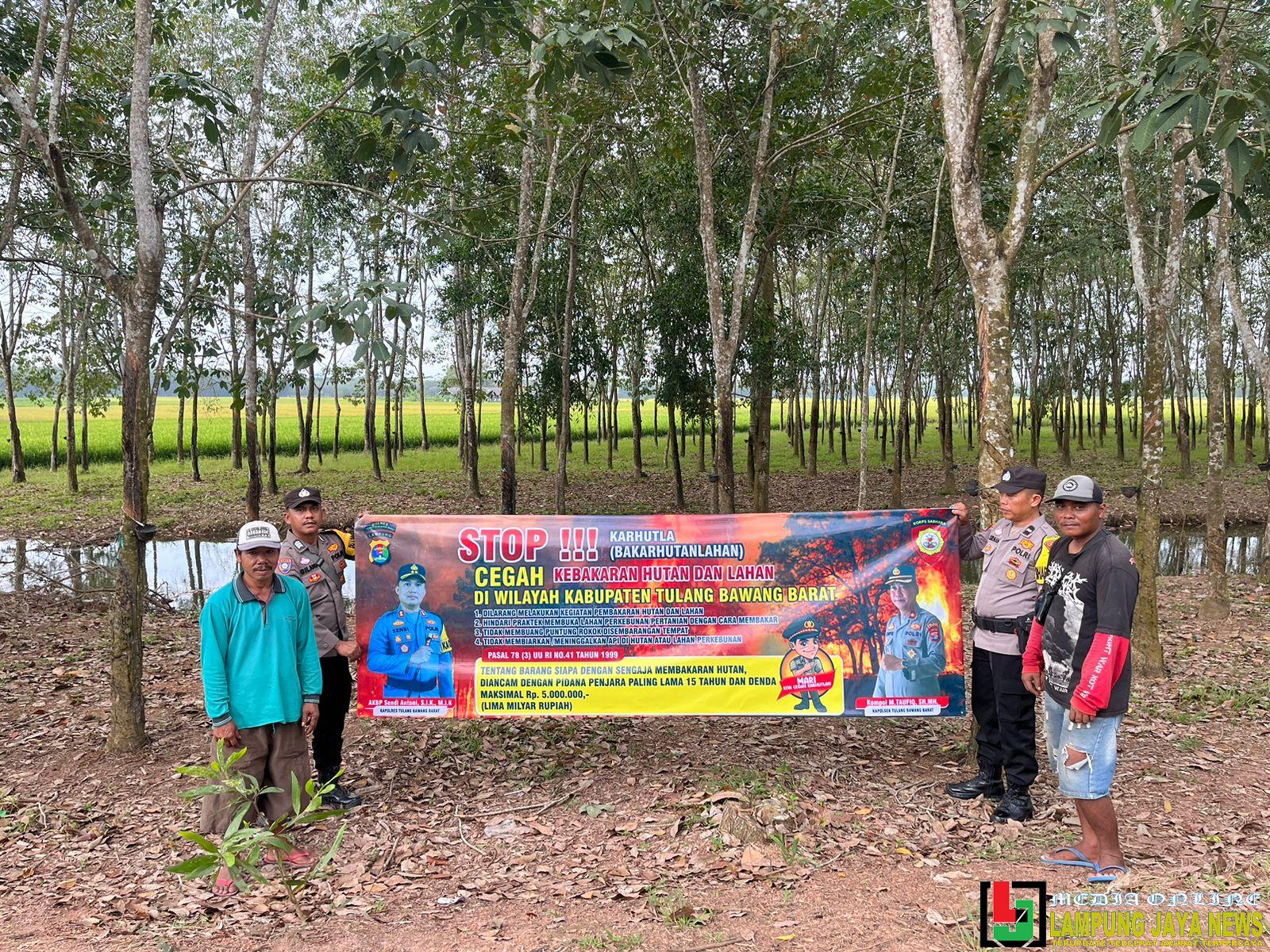 Wujud Peduli Lingkungan, Polsek Tulang Bawang Tengah Sosialisasi Pencegahan Karhutla, Wujud Peduli Lingkungan, Polsek Tulang Bawang Tengah Sosialisasi Pencegahan Karhutla,