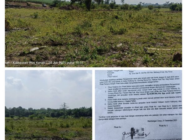 Warga Pakuan Ratu Tuntut Perjanjian Pembayaran Penyerobotan Lahan yang Telah Diperjualbelikan