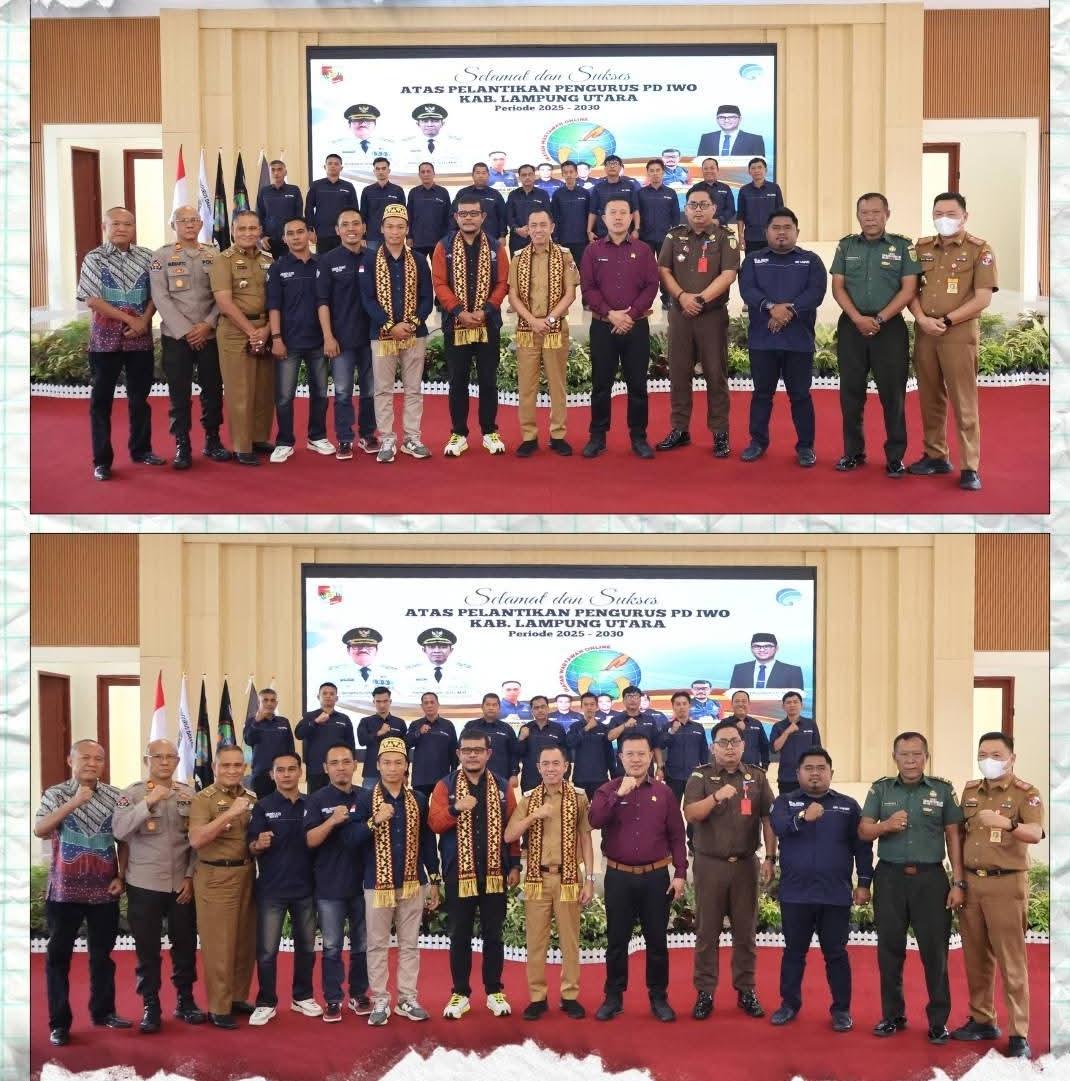 Wakil Bupati Romli Hadiri Pelantikan PD IWO Lampung Utara Periode 2025-2030