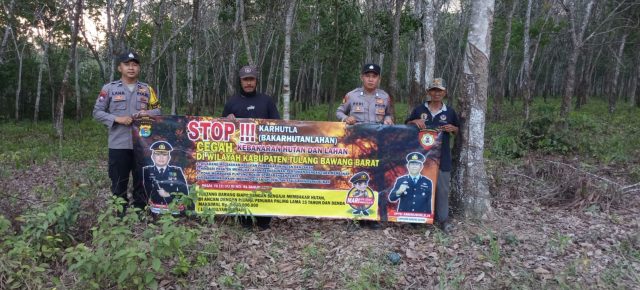 Wujud peduli lingkungan, Polsek Gunung Agung Sosialisasi Pencegahan Karhutla