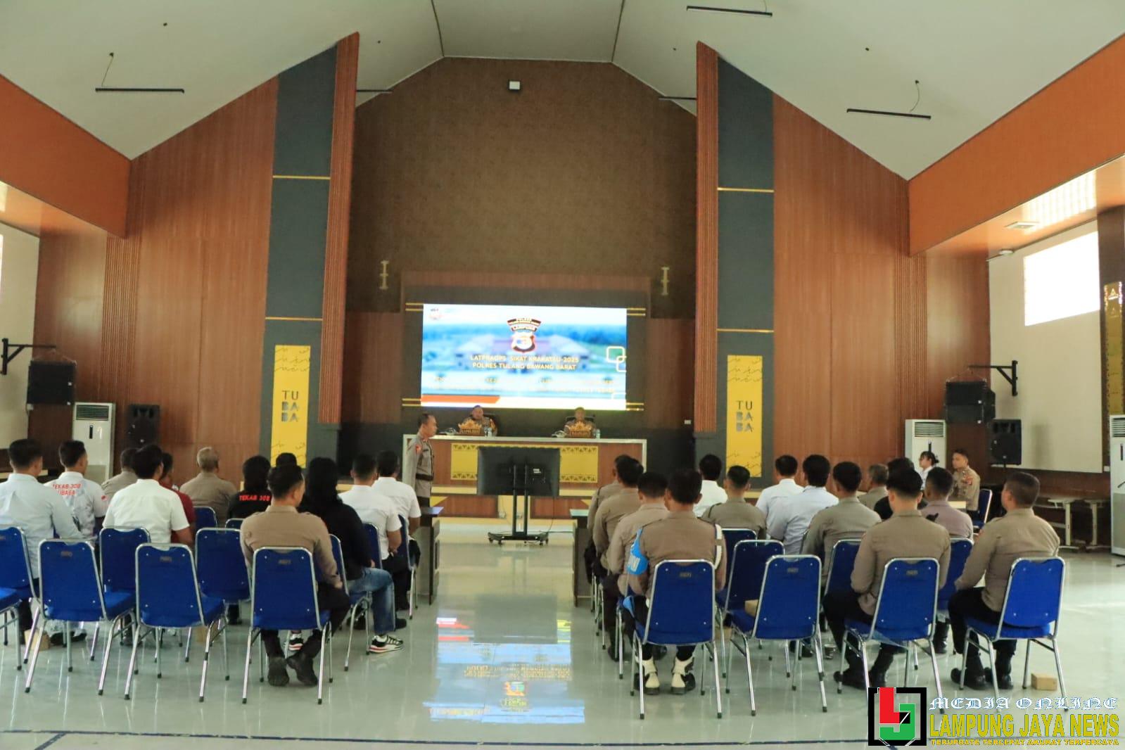 Kapolres Tulang Bawang Barat Pimpin Lat Pra Ops Sikat Krakatau 2025