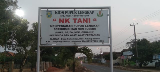 Diduga Kios Pupuk Lengkap NK Tani Jual Pupuk Subsidi Diatas HET