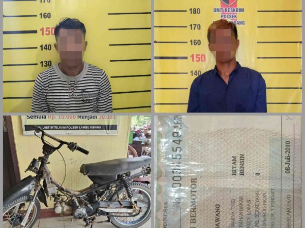 Unit Reskrim Polsek Lambu Kibang Amankan dua Pelaku Kasus Tindak Pidana Pencurian dengan Pemberatan