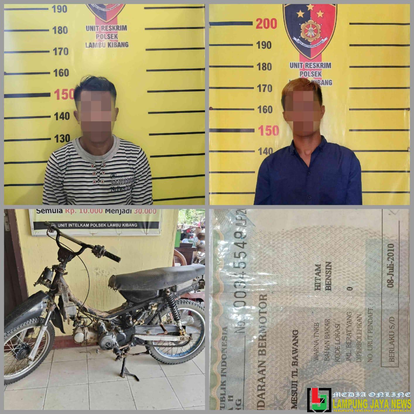 Unit Reskrim Polsek Lambu Kibang Amankan dua Pelaku Kasus Tindak Pidana Pencurian dengan Pemberatan