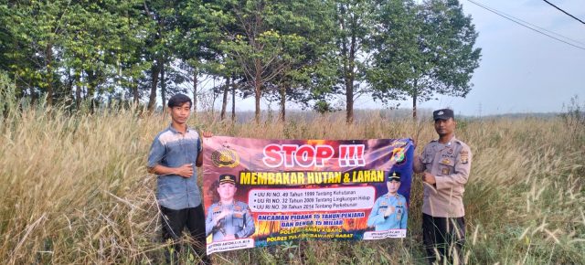 Cegah Karhutla Polsek Lambu Kibang Lakukan Sosialisasi pada Warga