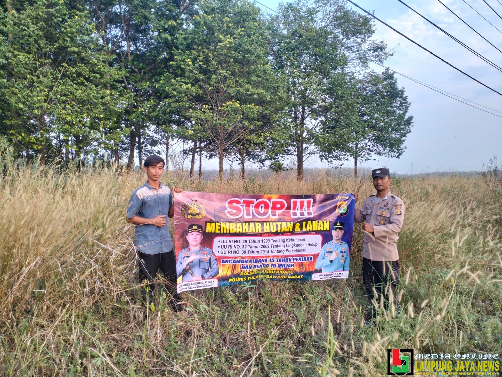 Cegah Karhutla Polsek Lambu Kibang Lakukan Sosialisasi pada Warga
