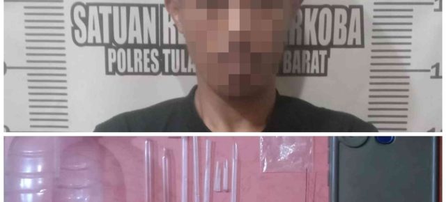 Satresnarkoba Polres Tulang Bawang Barat Mengamankan Seorang Pria yang Kedapatan Membawa Narkoba Jenis Sabu