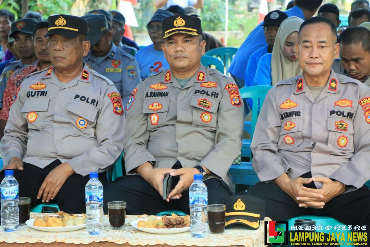 Dit Binmas Polda Lampung Lakukan Penilaian Lomba Pos Satkamling di Wilayah Hukum Polres Tulang Bawang Barat
