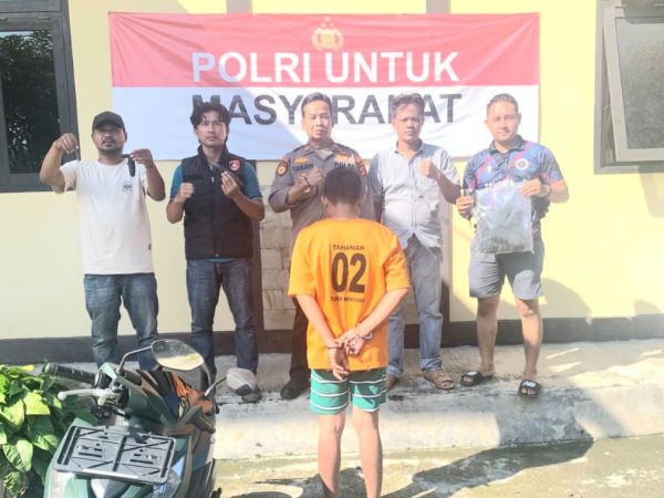 Polsek Wonosobo Bersama Warga Tangkap Pelaku Curanmor Bersenjata Tajam