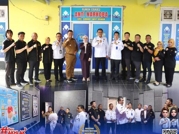 Gelar Kunjungan Ke Rumah Edukasi Anti Narkotika GRANAT Way Kanan, Kepala BNN Provinsi Lampung Kagum Dengan Konsepnya