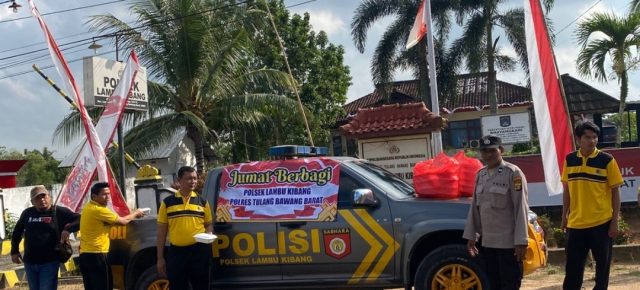 Polsek Lambu Kibang Gelar Kegiatan Jumat Berbagi, Pererat Kedekatan Polri dan Masyarakat