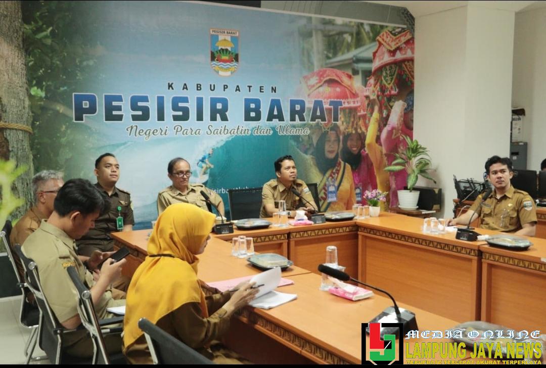 Pemerintah Kabupaten Pesisir Barat Ikuti Rakor Pengendalian Inflasi Daerah Melalui Zoom Meeting