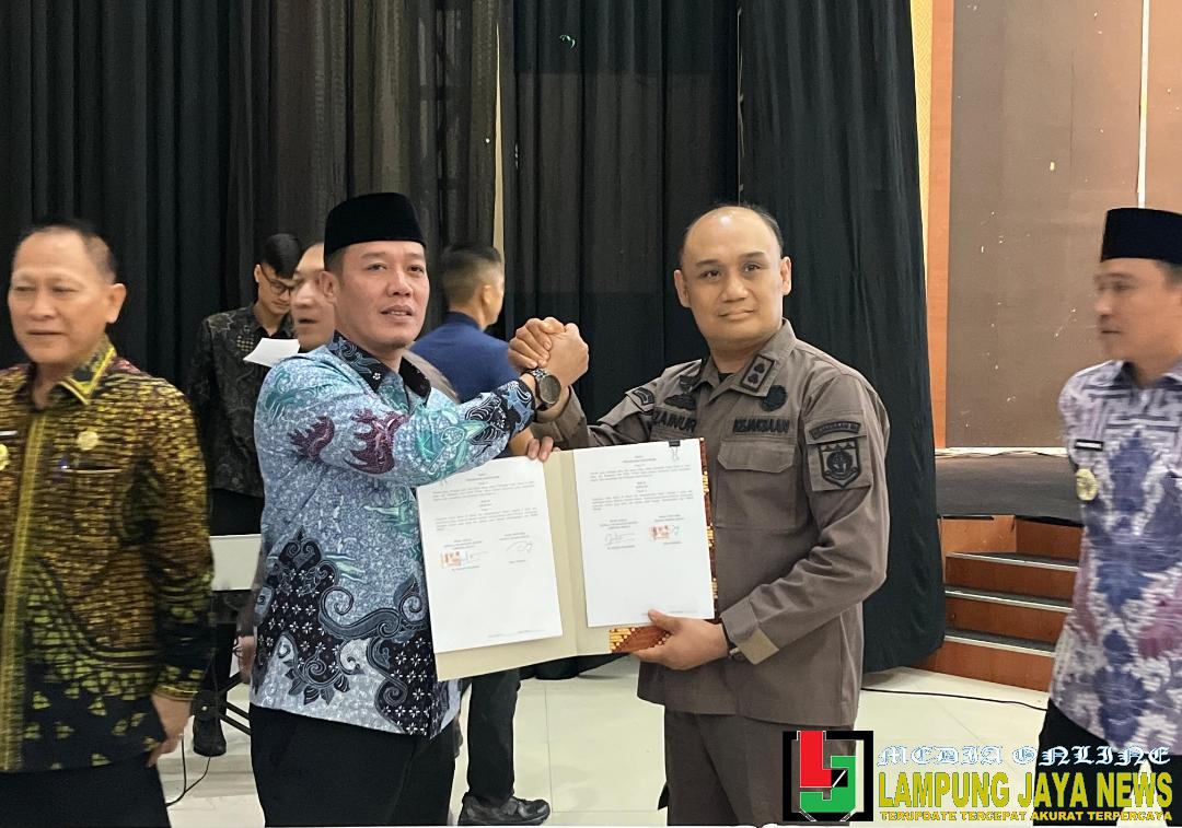 Bupati Dedi Irawan Hadiri Penandatanganan Perjanjian Kerjasama Kajari Se-Provinsi Lampung