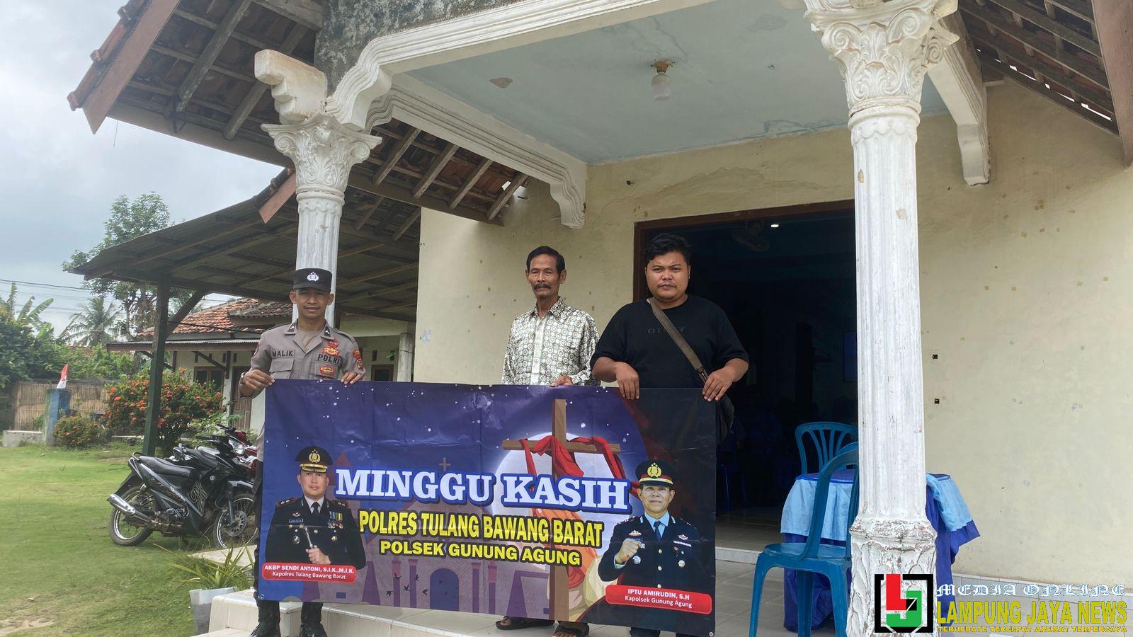 Polsek Gunung Agung, Laksanakan Pengamanan Ibadah Gereja Minggu Kasih Gereja GKMI Tiyuh Tunas Jaya Polsek Gunung Agung, Laksanakan Pengamanan Ibadah Gereja Minggu Kasih Gereja GKMI Tiyuh Tunas Jaya