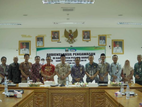 Bupati Dedi Irawan Hadiri Audensi Hasil Pengawasan Triwulan KE II Oleh Perwakilan BPKP Provinsi Lampung