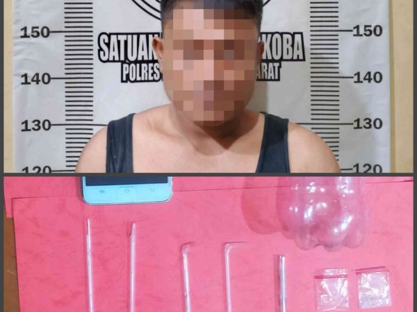 Satresnarkoba Polres Tulang Bawang Barat Amankan Seorang Pria Diduga Gunakan Narkoba Jenis Sabu