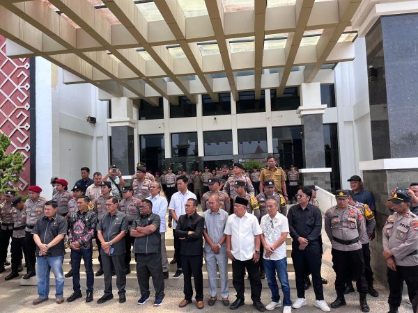 Polres Tulang Bawang Barat laksanakan Pengamanan kegiatan Aksi Damai Penyampaian Aspirasi Aliansi Media Tubaba Bersatu