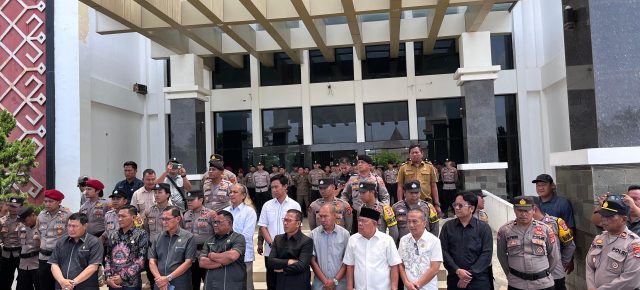 Polres Tulang Bawang Barat laksanakan Pengamanan kegiatan Aksi Damai Penyampaian Aspirasi Aliansi Media Tubaba Bersatu