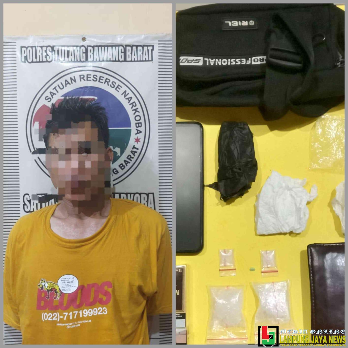 Satresnarkoba Polres Tulang Bawang Barat kembali berhasil mengamankan Bandar Narkoba Satresnarkoba Polres Tulang Bawang Barat kembali berhasil mengamankan Bandar Narkoba