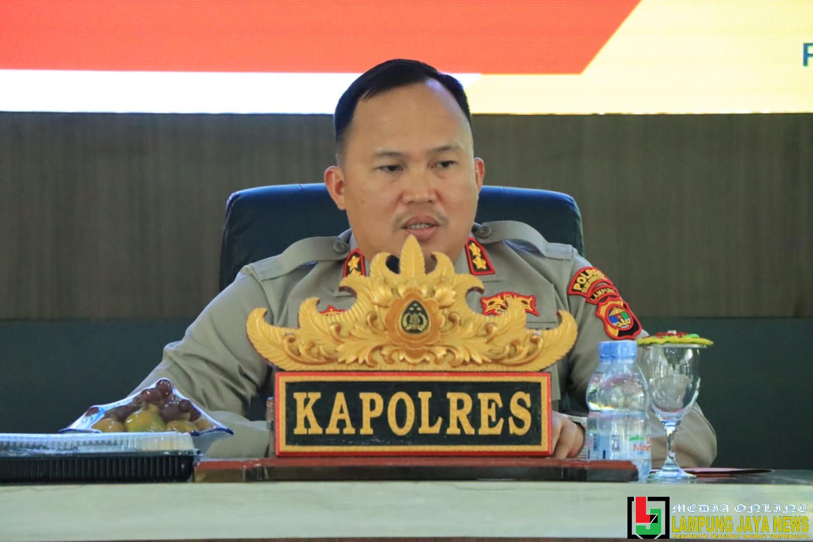 Kapolres Tulang Bawang Barat Pimpin Langsung Pelaksanaan Gelar Operasional Bulanan Dan Anev Situasi Kamtibmas