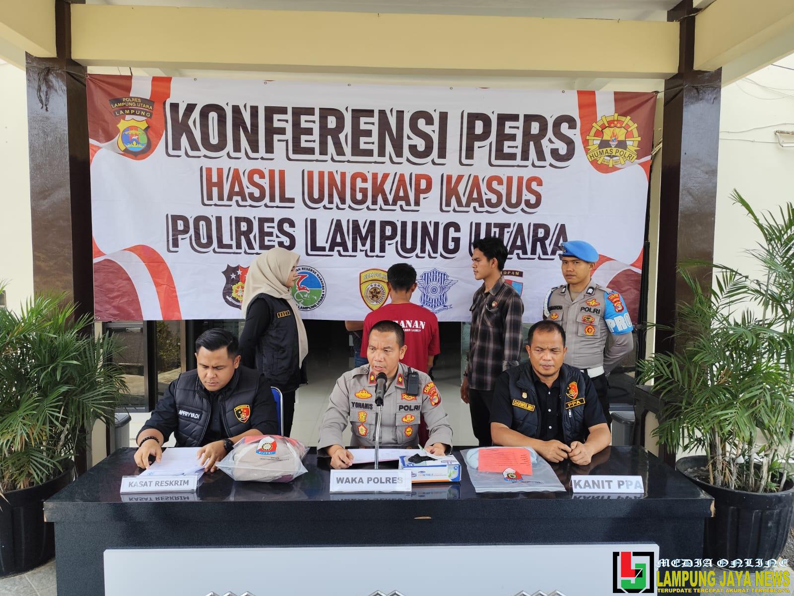 Kabur Ke Oku Timur, Tekab 308 Sat Reskrim Polres Lampung Utara Berhasil Bekuk Pelaku Persetubuhan dan Pencabulan Anak Dibawah Umur