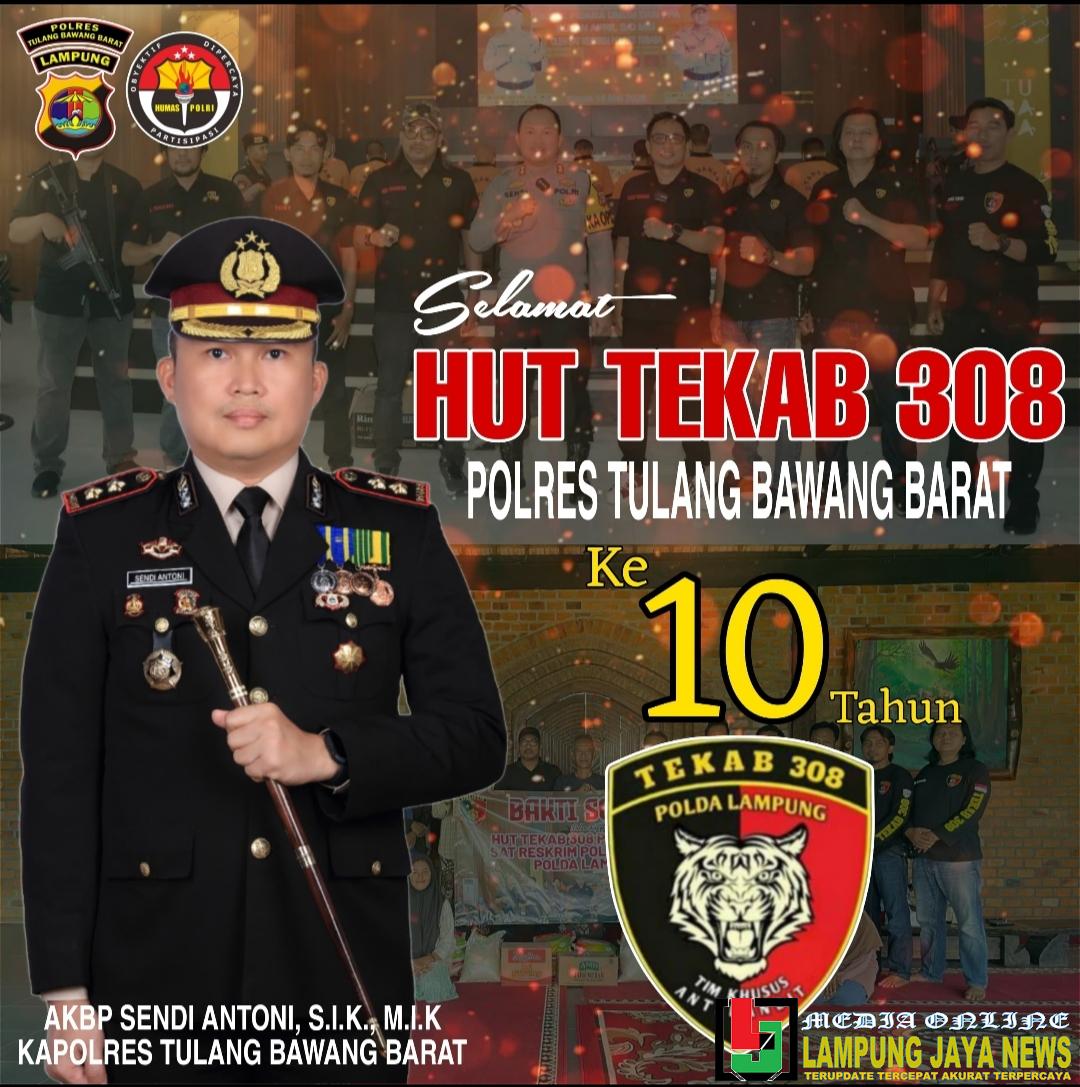 Sambut HUT Ke 10 Tekab 308, Satreskrim Polres Tulang Bawang Barat Gelar Bansos di Pondok Pesantren Sambut HUT Ke 10 Tekab 308, Satreskrim Polres Tulang Bawang Barat Gelar Bansos di Pondok Pesantren