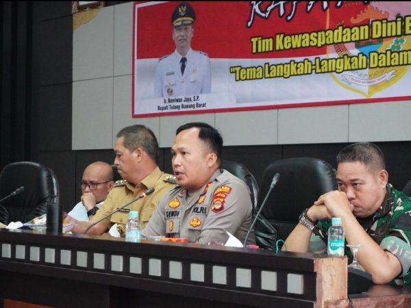 Kapolres Tulang bawang Barat Hadiri Rakor Kewaspadaan Dini Bersama Forkopimda